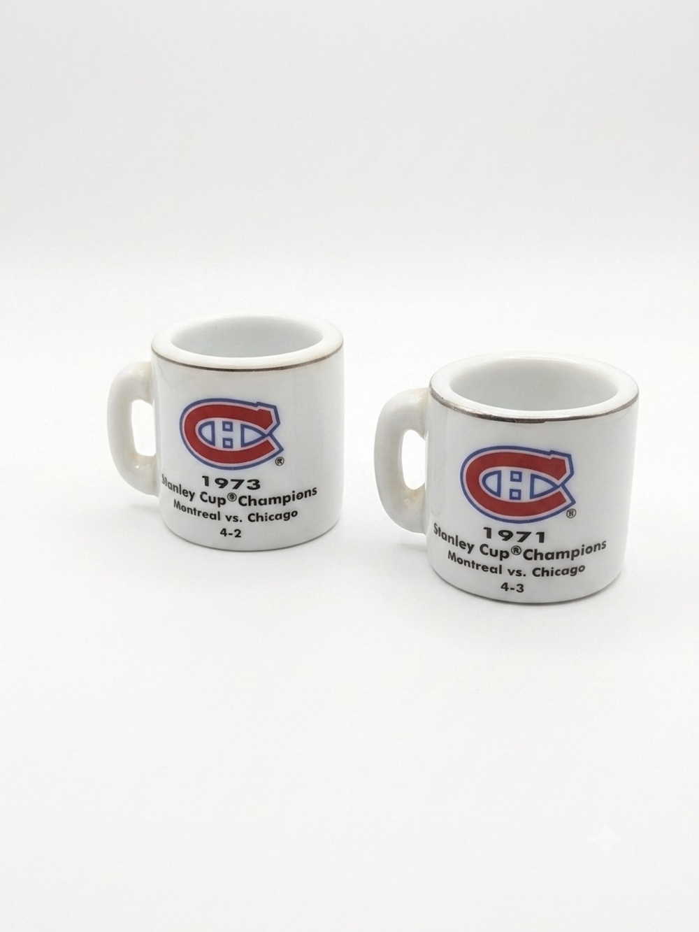 1970s Montreal Canadiens Stanley Cup Champions Mini Mugs (Set of 2)